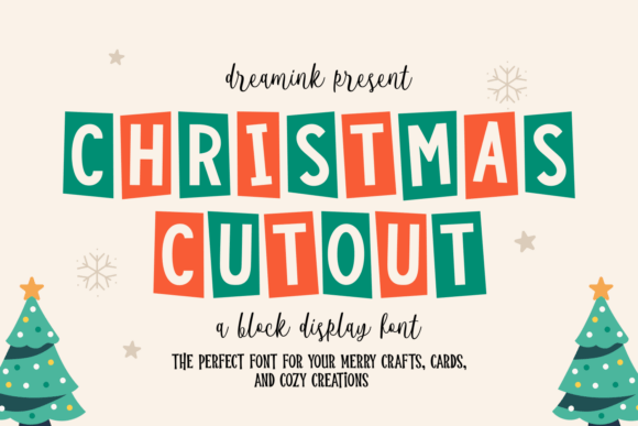 Christmas Cutout: A Playful Font for Festive Holiday Designs