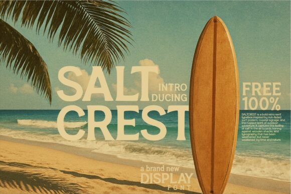 Saltcrest: The Retro Typeface That Brings Coastal Character to Your Brand