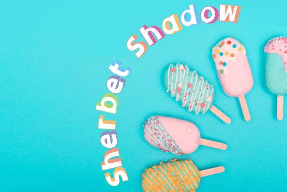 Sherbet Shadow Duo: The Playful Full-Color Font for Vibrant Designs
