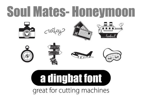 Soul Mates Honeymoon: A Dingbat Font for Romantic Design Projects
